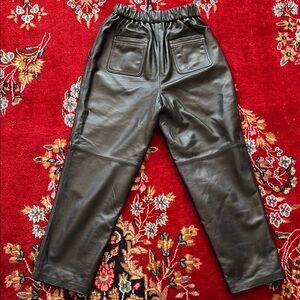 Women, new designer Black Leather Pants